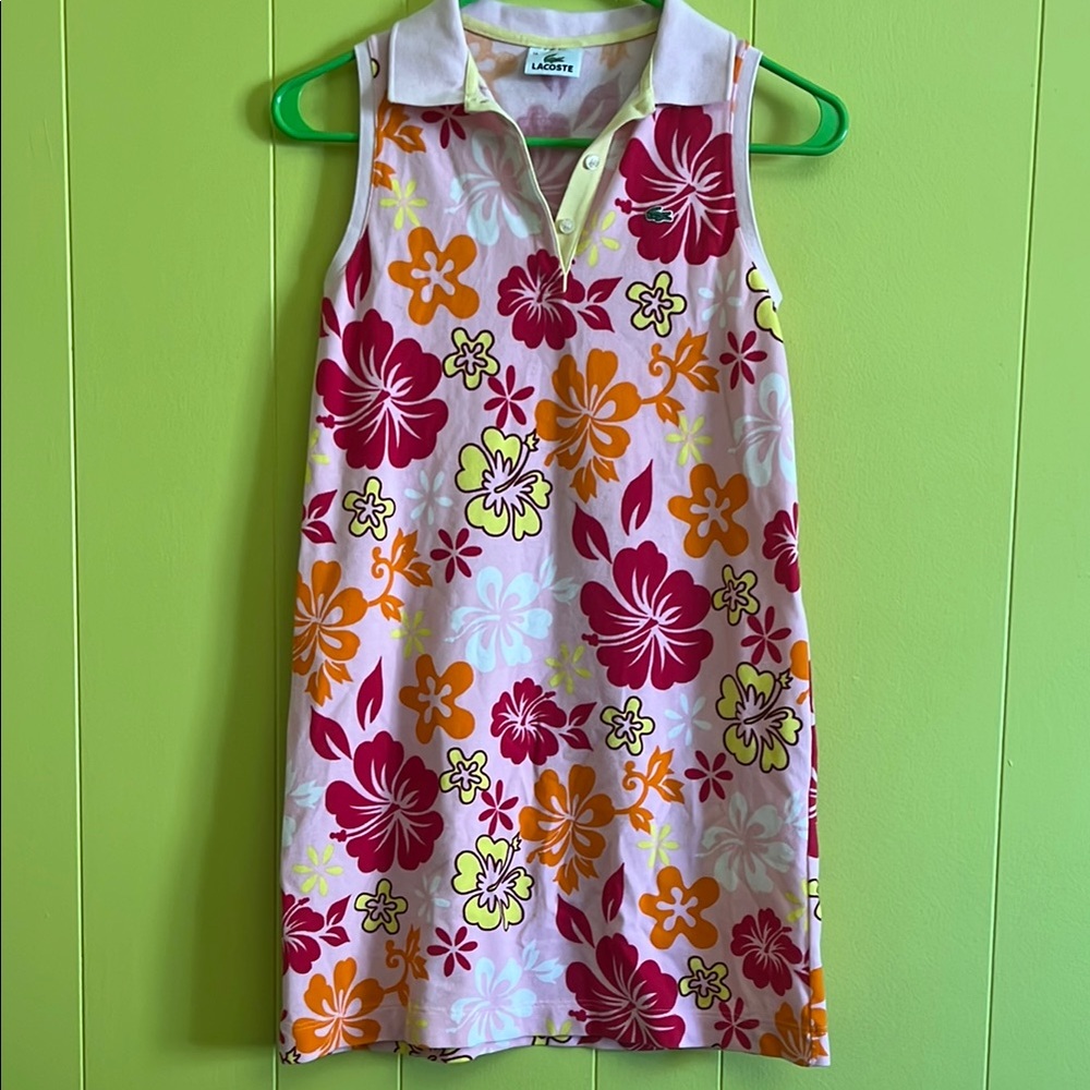 Vintage Lacoste Pink Floral Dress